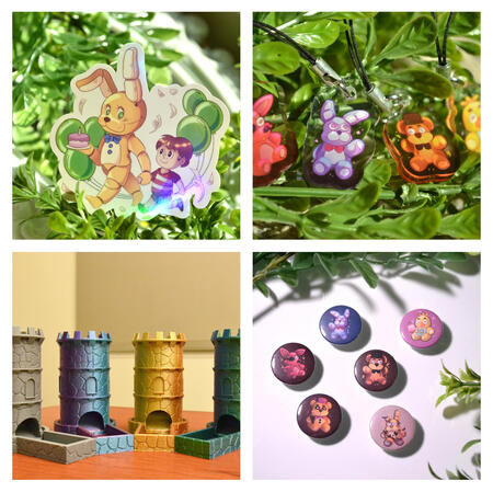 Sticker, Phone Charms, Dice Towers, Buttons Sticker, Phone Charms, Dice Towers, Buttons